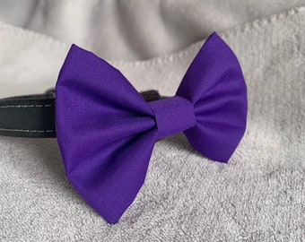 Purple Gingham Dog Bow Tie Spring Dog Bow TieCollar Bow TieDog Bow Tie