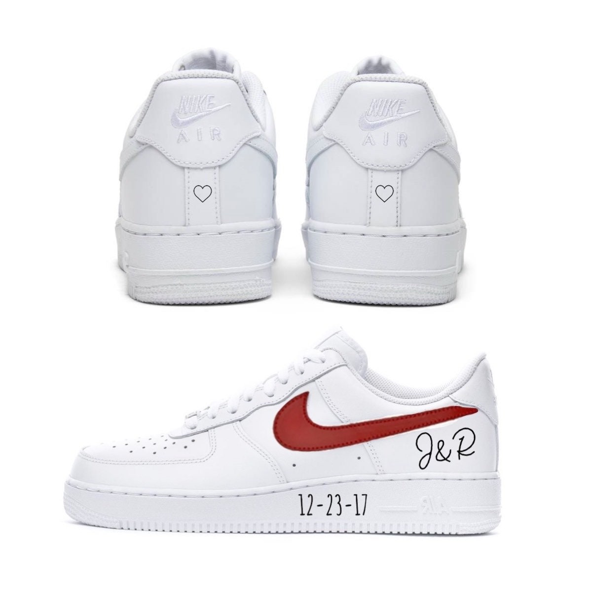 Air Force 1 Valentine custom shoes Etsy