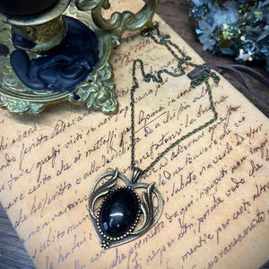 Obsidian Scrying Mirror Necklace Pendant PN38