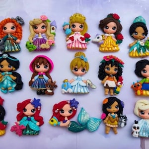 PRE ORDER clays for bows, princess clays, clay dolls, bow centers, clays for badge reel