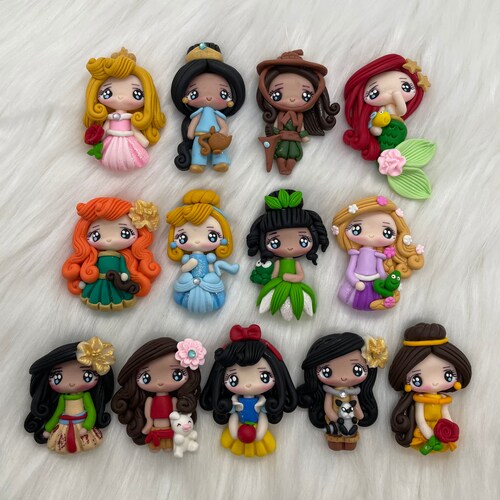 Clays for Bows Princess Clays Clay Dolls Bow Centers Clays Etsy