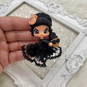 PRE ORDER clays for bows,  Halloween clays, clay dolls, bow centers, clays for badge reel