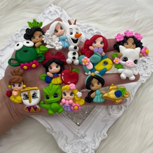 Clays for bows, princess clays, clays, clay dolls, bow centers, clays for badge reel