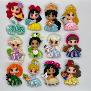 Clays for bows, princess clays, clay dolls, bow centers, clays for badge reel