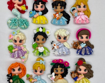 Clays for bows, princess clays, clay dolls, bow centers, clays for badge reel
