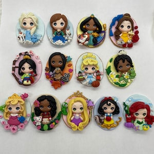 Clays for bows, princess clays, clay dolls, bow centers, clays for badge reel