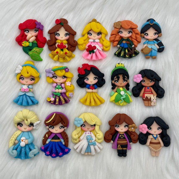 Plastilinas para moños, plastilinas princesas, muñecos de plastilina, centros de moños, plastilinas para carrete de insignias