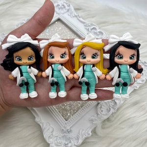 PRE ORDER Clays for bows, nurse clays, doctor clays, clay dolls, bow centers, clays for badge reel