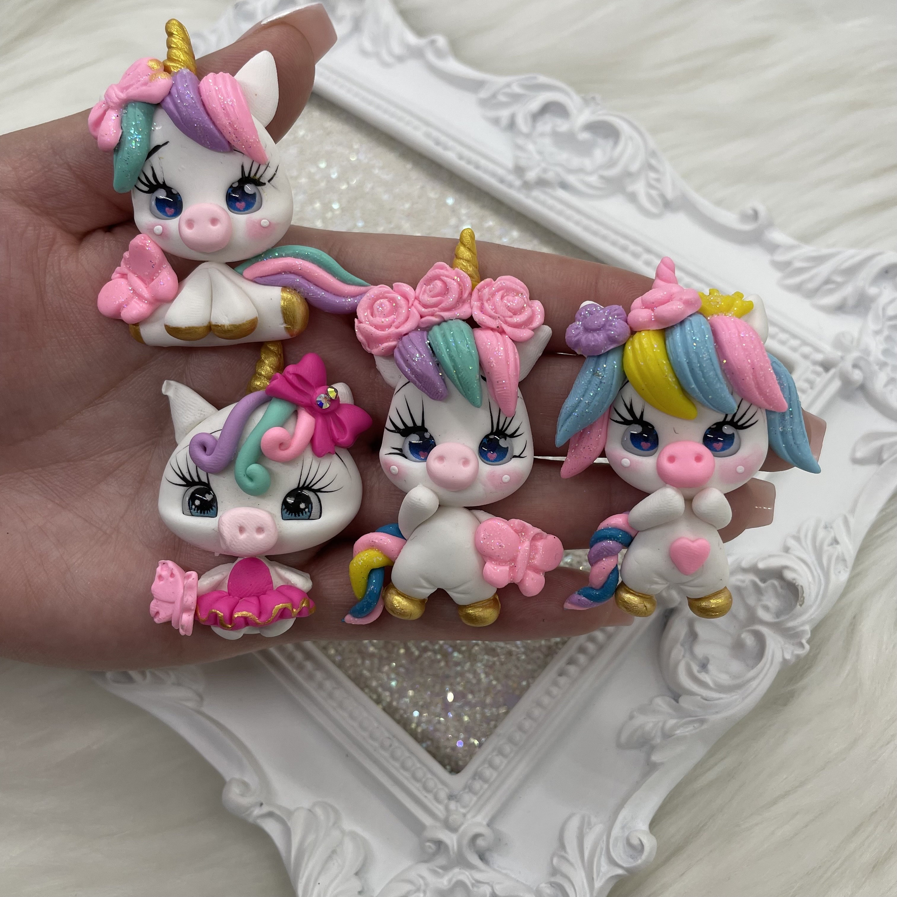 Polymer clay bow large centers wholesale