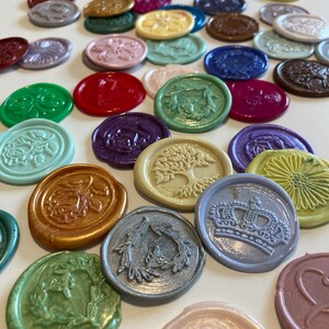 40 bunte Wachssiegel selbstklebend