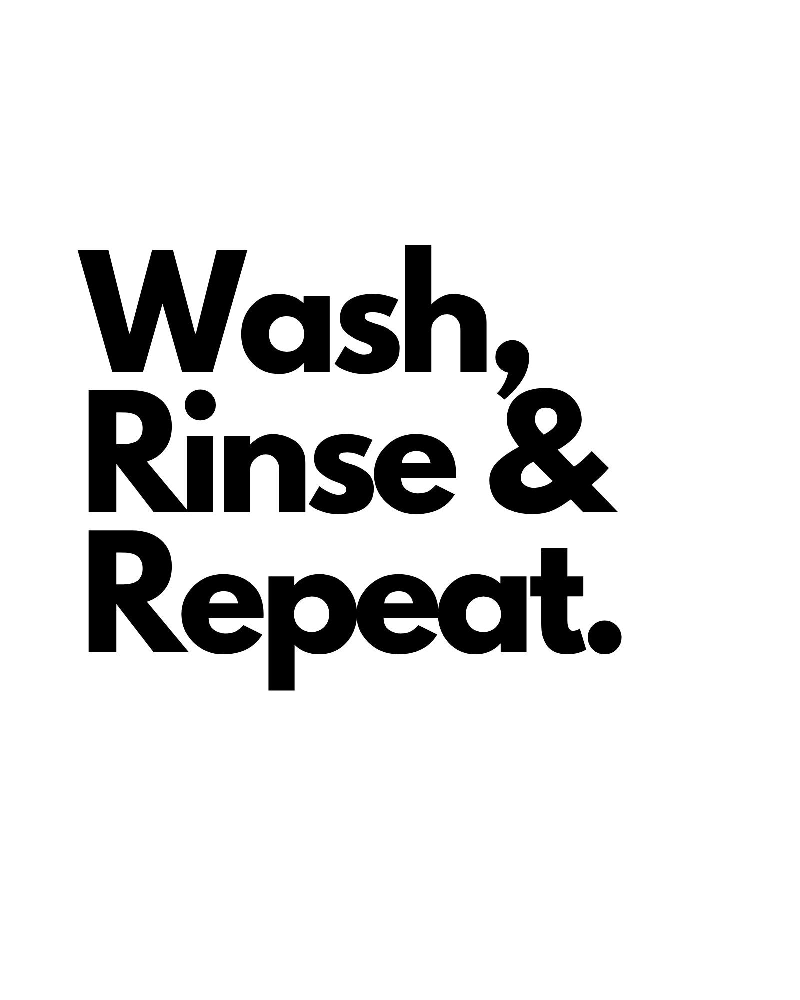 Wash Rinse Repeat Digital Printable Etsy