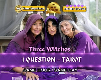 1 Question Tarot Reading, Same Hour, By Three Witches, Same Hour Tarot