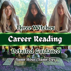 Same Day Psychic Career Reading, Career Predictions, Finance Tarot Reading, Clairvoyant Insights, Guidance From Three Witches