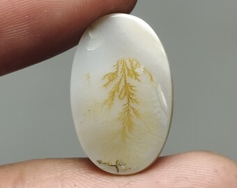 Clear design dendritic quartz oval shape dendrite gemstone