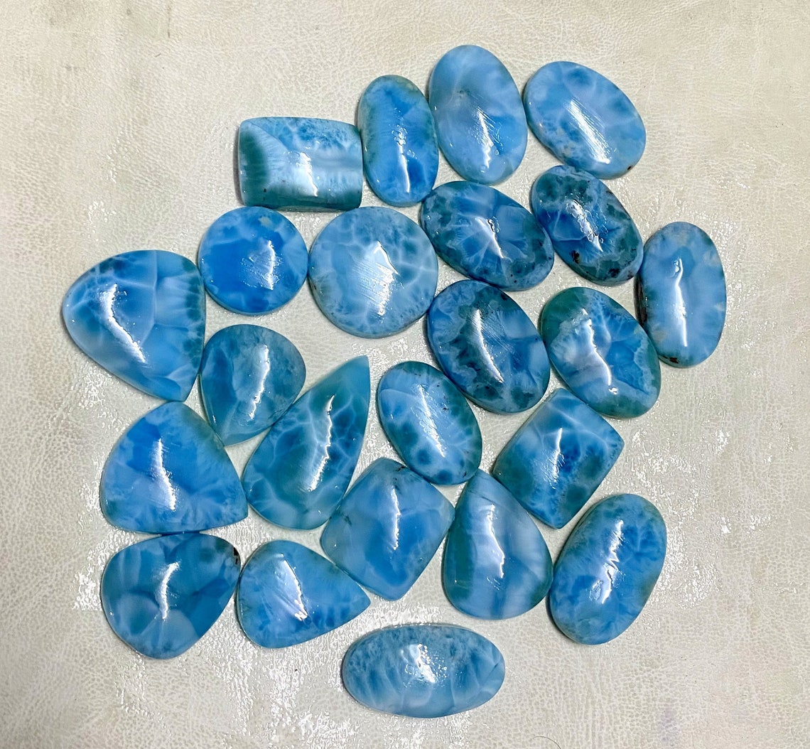 Top Quality Larimar beautiful color mix shape and size | Etsy