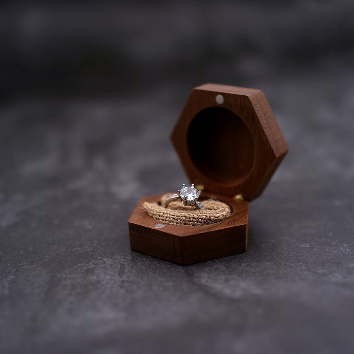 Customized Wood ring box for wedding ceremonyName Engraved Etsy