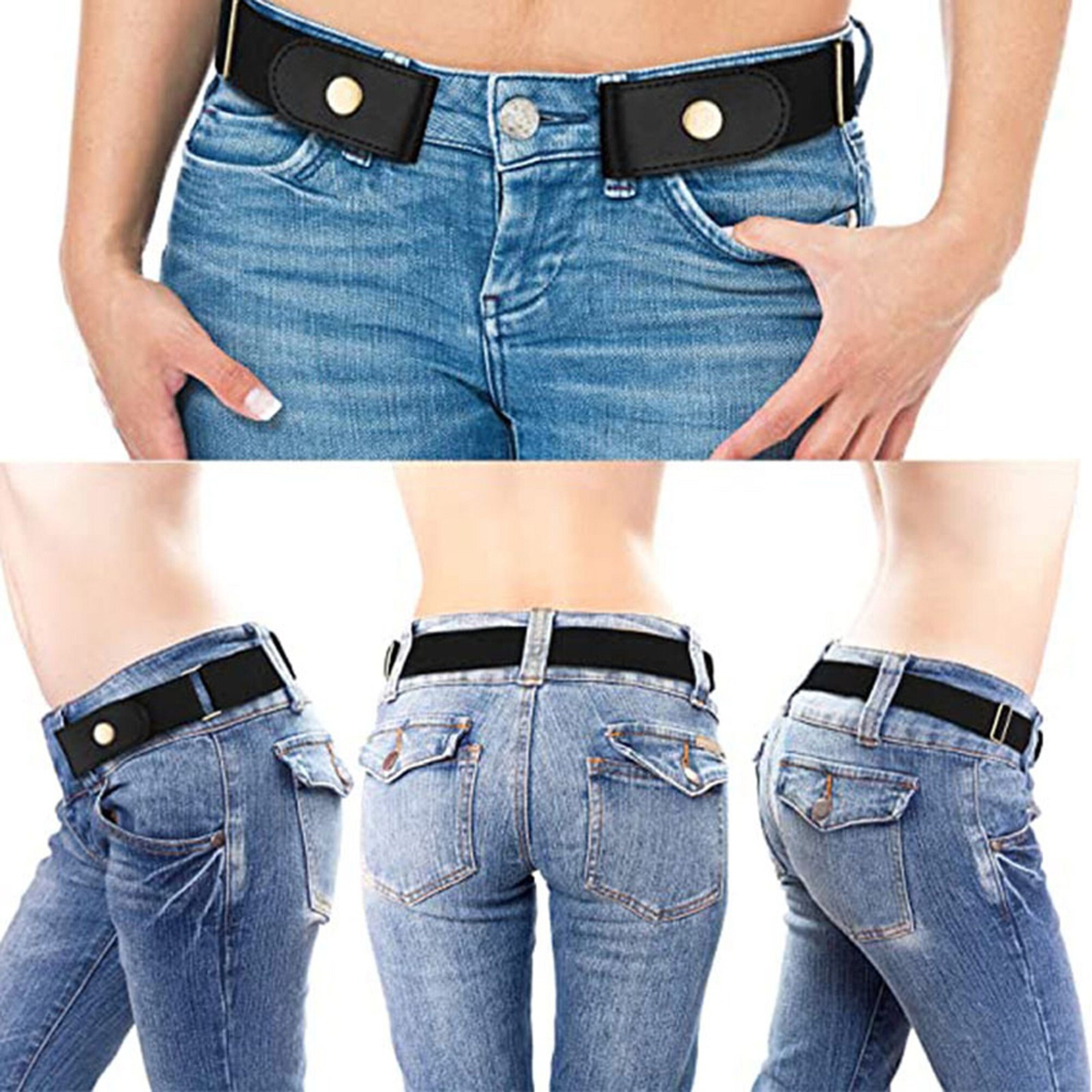 Adjustable Buckle Free Belt for Jean 