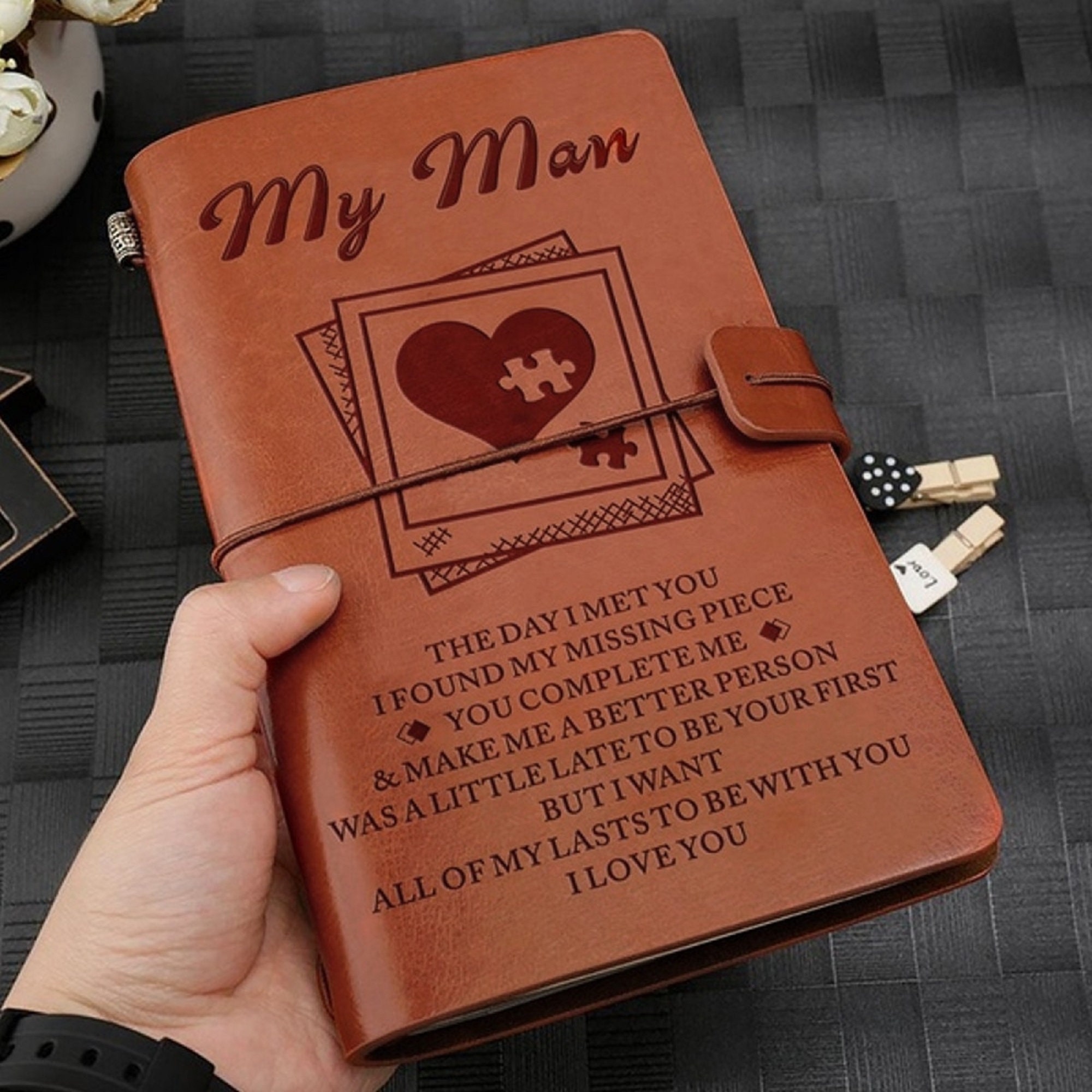 Girlfriend & Boyfriend Leather Diary NotebookBOY FRIEND I Etsy