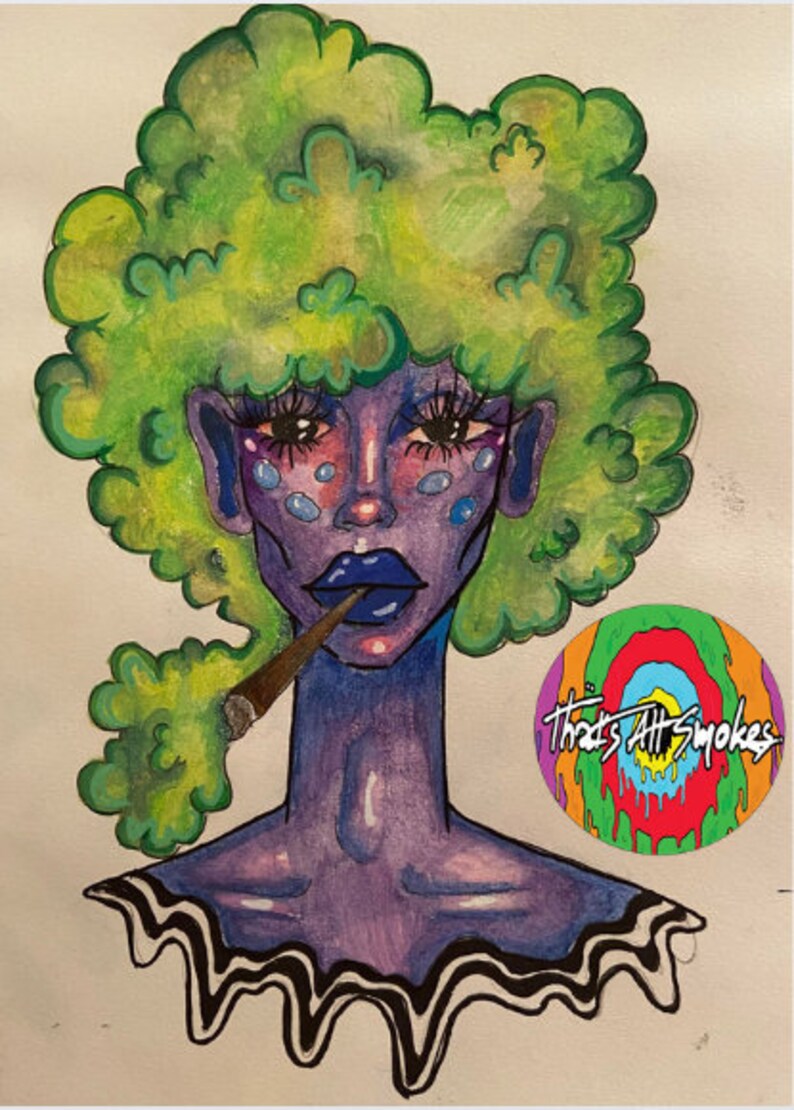 Wooden Smoking Rolling Box Hand Painted Smoke Kit Smoking Accessories