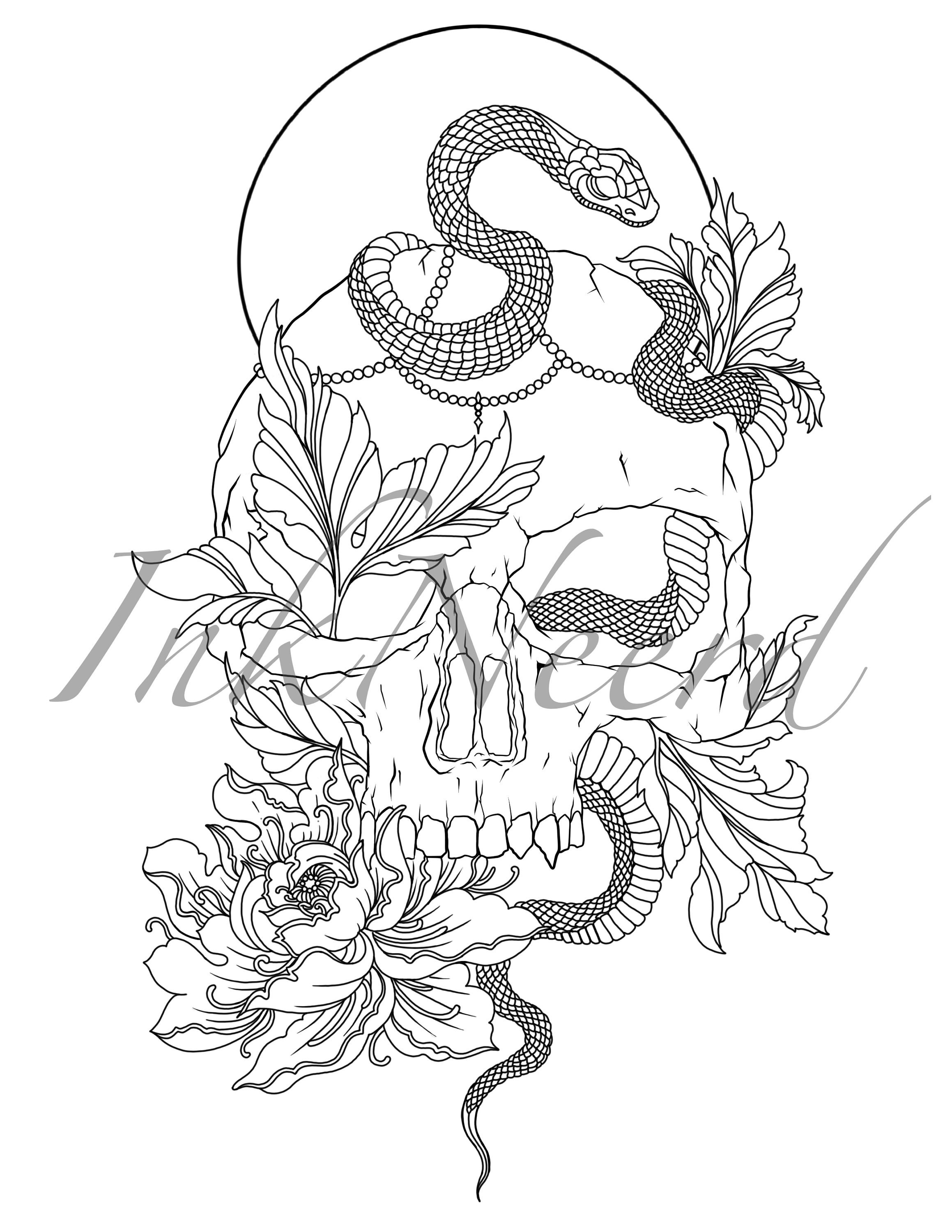 Tattoos Coloring Pages - Il Fullxfull.3507520640 Rnl3 