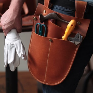 Leather Tool Holder | Tool Pouch - Tool Belt - Craftsmen Belt - Tool Bag Belt - Garden Tool Belt
