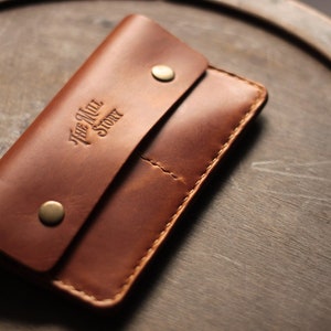 Cartera larga de cuero / Cartera de viaje - Cartera para pasaporte - Tarjetero - Billetera