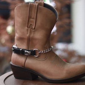 Leather Boot Strap Chain ***Pair*** Cowboy & Classic Boot Straps - Boot Chains - Boot Harnesses - Boot Bracelets - Western Boot Bracelet