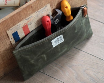 Waxed Canvas Zipper Tool Pouch