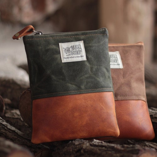 Bushcraft Waxed Canvas Lightweight Pouch Canvas Ditty Pouch Etsy