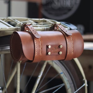 Bicycle Leather Saddlebag | Bicycle Bag- Bicycle Purse - Bike Purse - Motorcycle Bag - Motorcycle Purse
