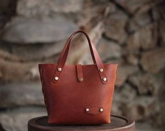 Leather Mini Tote Bag