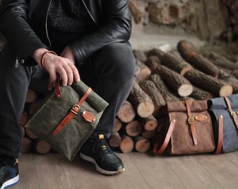 Waxed Canvas Lunch Bag