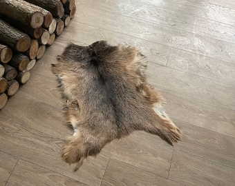 Natural Goat Hide | Genuine Goat Fur - Leather Rug - Soft Goatskin - Goat Hide - Throw Fur - Home Decor - Rustic Throw - Goat Fur Rug