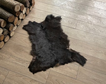 Natural Goat Hide | Genuine Goat Fur - Leather Rug - Soft Goatskin - Goat Hide - Throw Fur - Home Decor - Rustic Throw - Goat Fur Rug