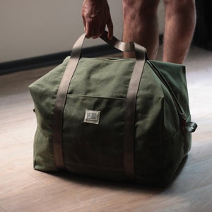 Waxed Canvas Travel / Tool / Sport Dopp Style Bag image 1