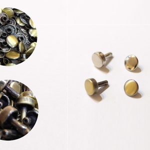 100 pcs Metal Rivet / Stainless - Top Quality / LeatherCraft Metal Accessories / Rivet