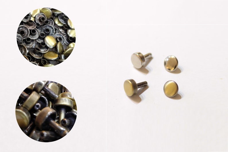 100 Pcs Metal Rivet / Stainless - Top Quality / Leathercraft Metal ...