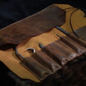 Leather Tool Roll | Leather Tool Bag - Tool Pouch - Tool Bag - Leather Tool Storage - Leather Tool Organizer