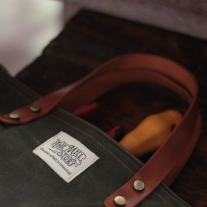 Waxed Canvas Tool Bag / Handbag / Zipper Bag image 3