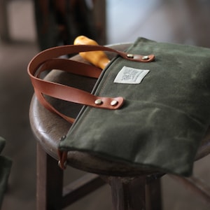 Waxed Canvas Tool Bag / Handbag / Zipper Bag image 2