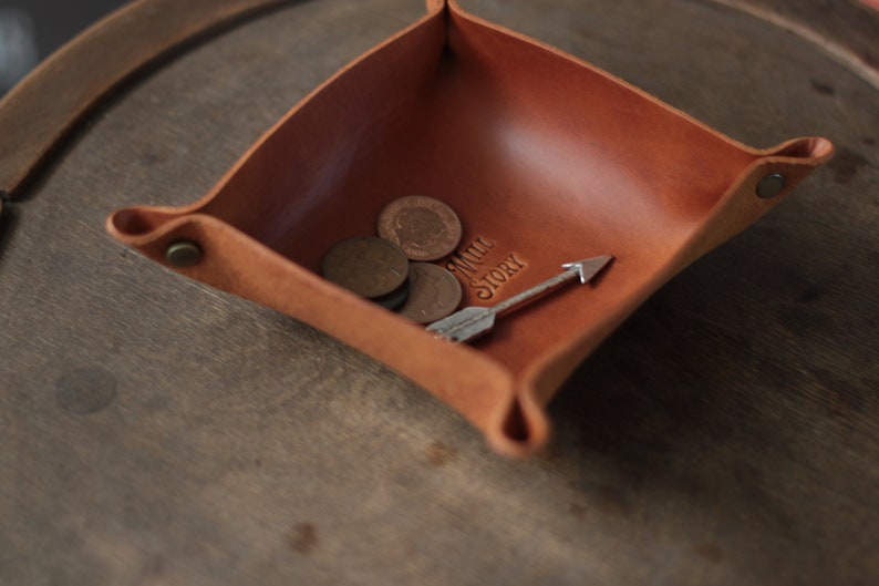 Leather Tray, Storage Tray, Valet Tray, Decorative Desk Organizer image 1