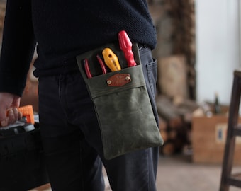 Waxed Canvas Belt Tool Pouch