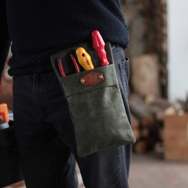 Waxed Canvas Belt Tool Pouch