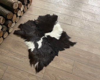 Natural Goat Hide | Genuine Goat Fur - Leather Rug - Soft Goatskin - Goat Hide - Throw Fur - Home Decor - Rustic Throw - Goat Fur Rug