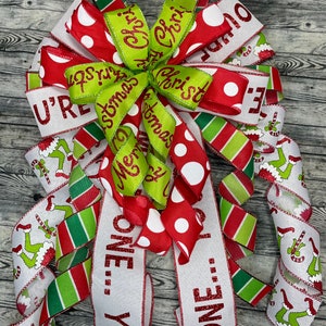 Christmas bow Tree topper, large gift bow, lantern swags and toppers, Unique Tree Topper image 6