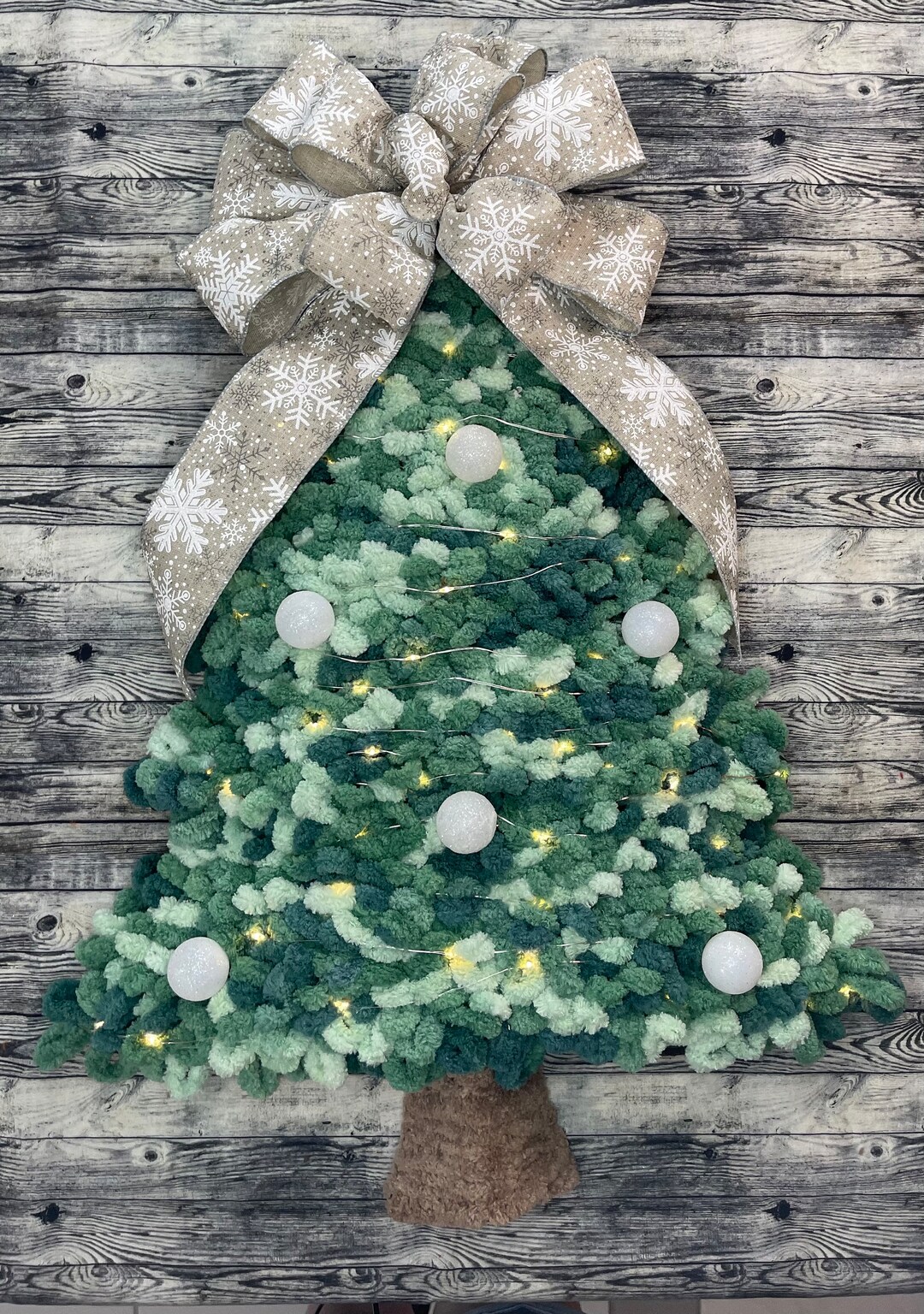 Christmas Tree Wreath Holiday Tree Door Hanger Christmas Etsy