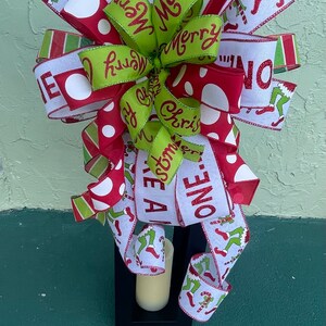 Christmas bow Tree topper, large gift bow, lantern swags and toppers, Unique Tree Topper image 8