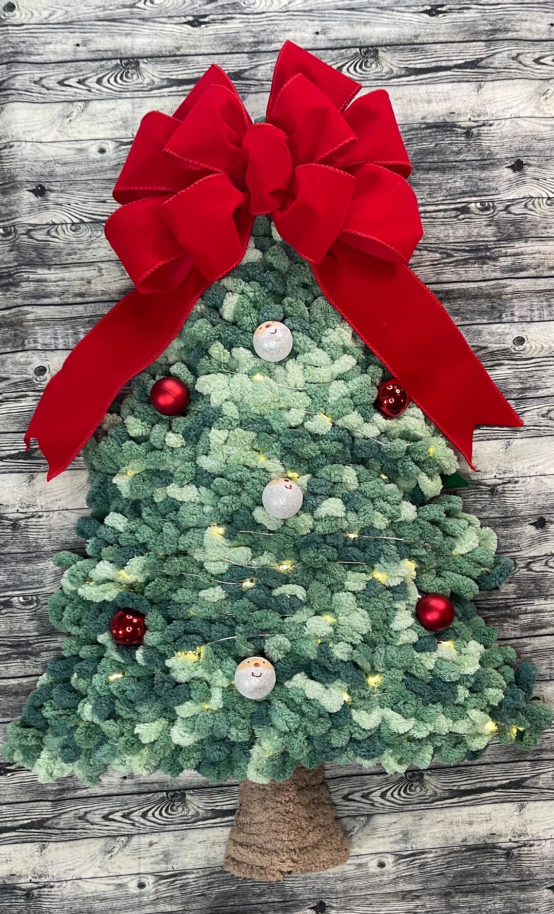 Christmas Tree Wreath, Holiday Tree Door Hanger, Christmas Wreaths for