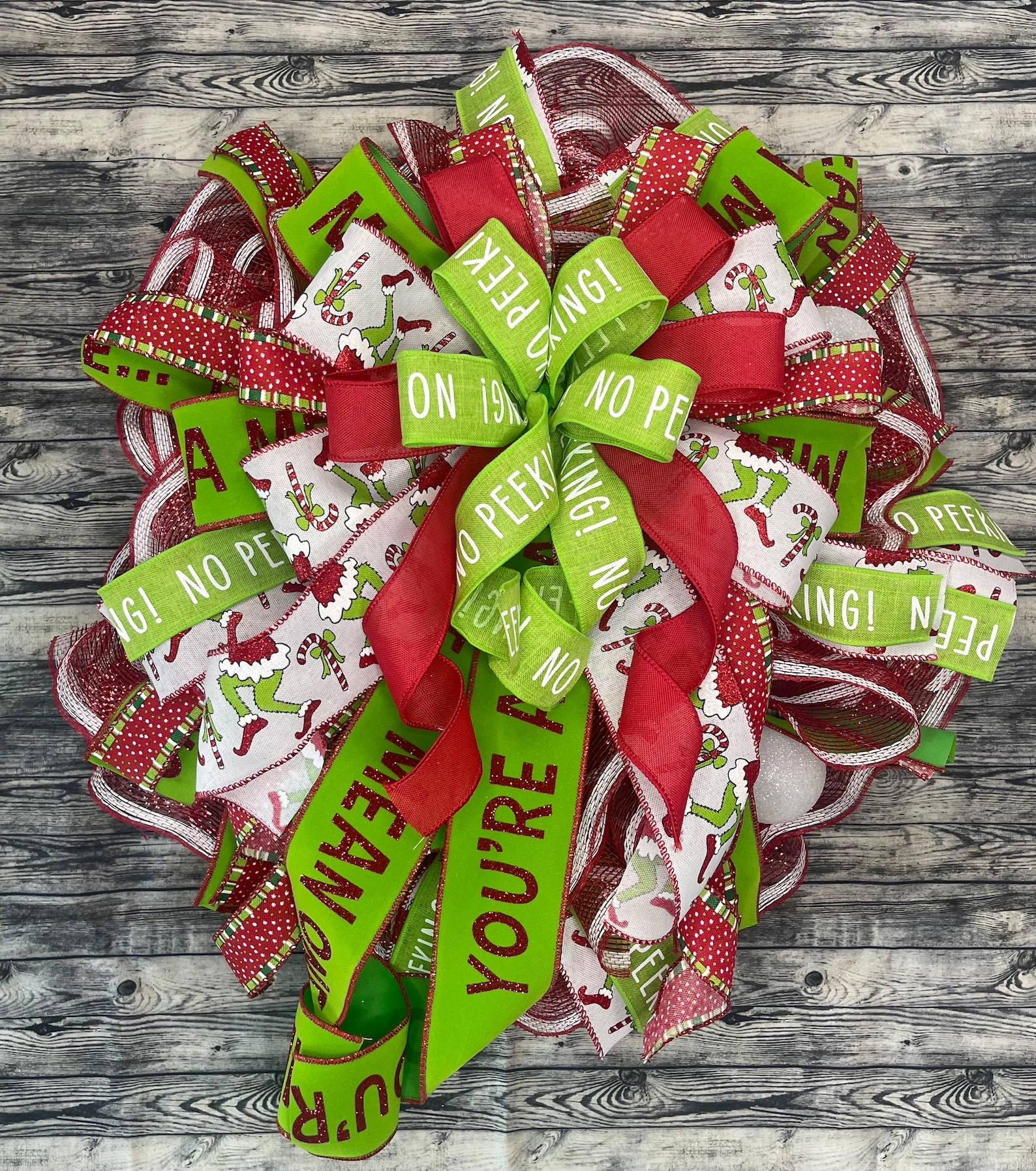 Green Monster Christmas Wreath
