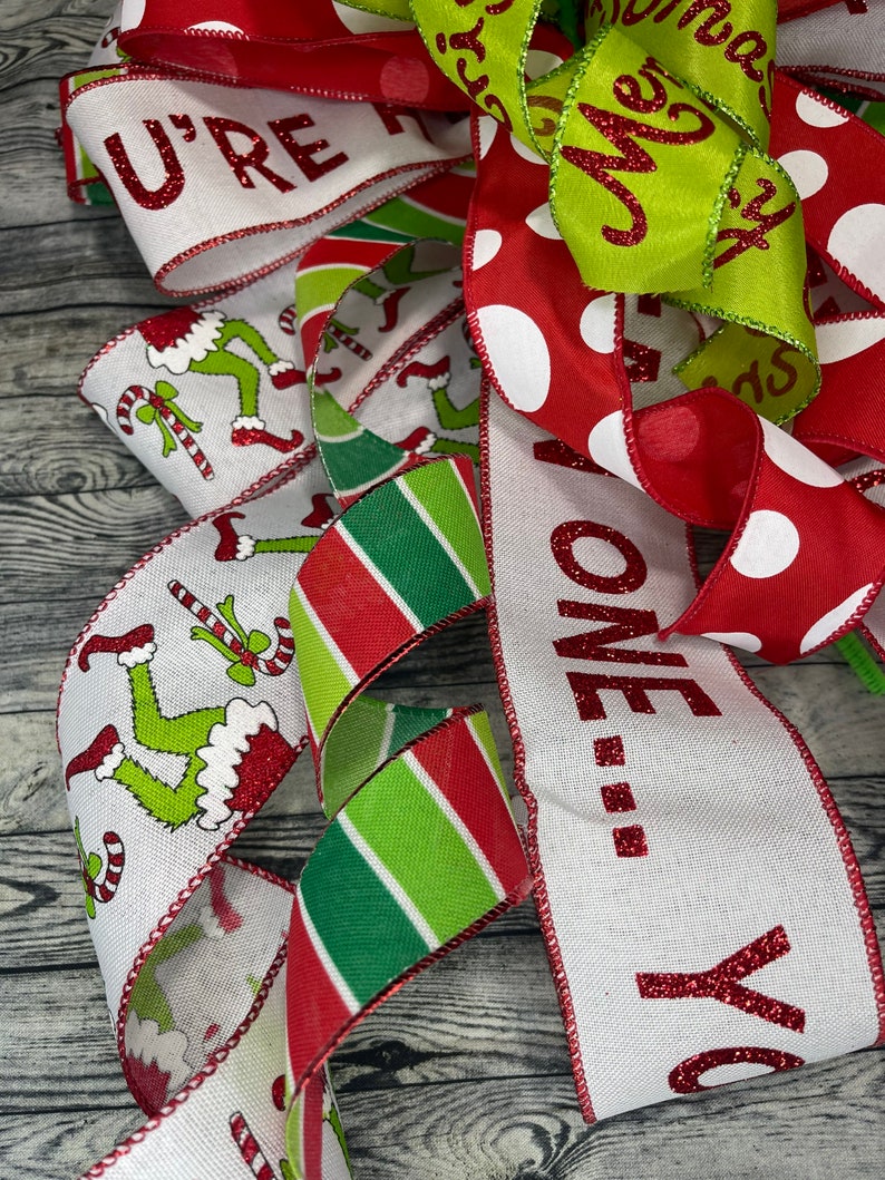 Christmas bow Tree topper, large gift bow, lantern swags and toppers, Unique Tree Topper image 4